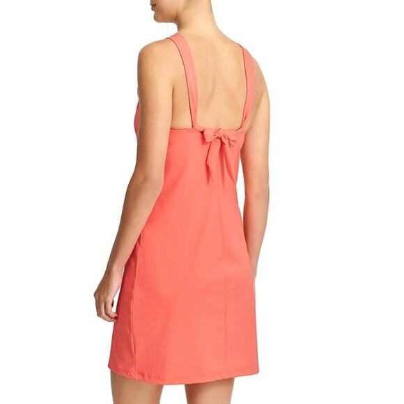Athleta Kokomo Swim Dress Halter Pink Coral UPF 50+ Small Pool Vacation Beach - Picture 2 of 8